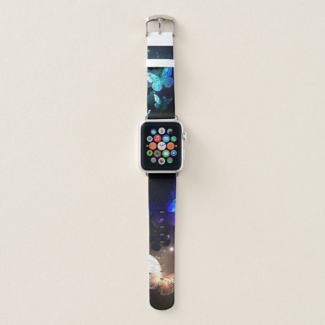 Fluttering Night Butterfly Apple Watch Band (Front)