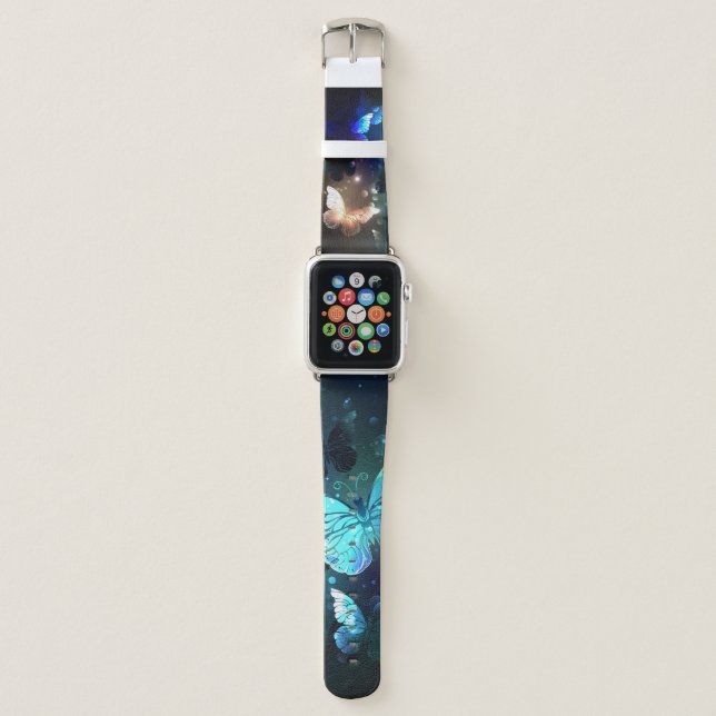 Fluttering Night Butterfly Apple Watch Band (Front)