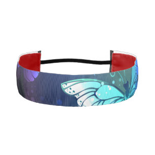 Fluttering Night Butterfly Athletic Headband
