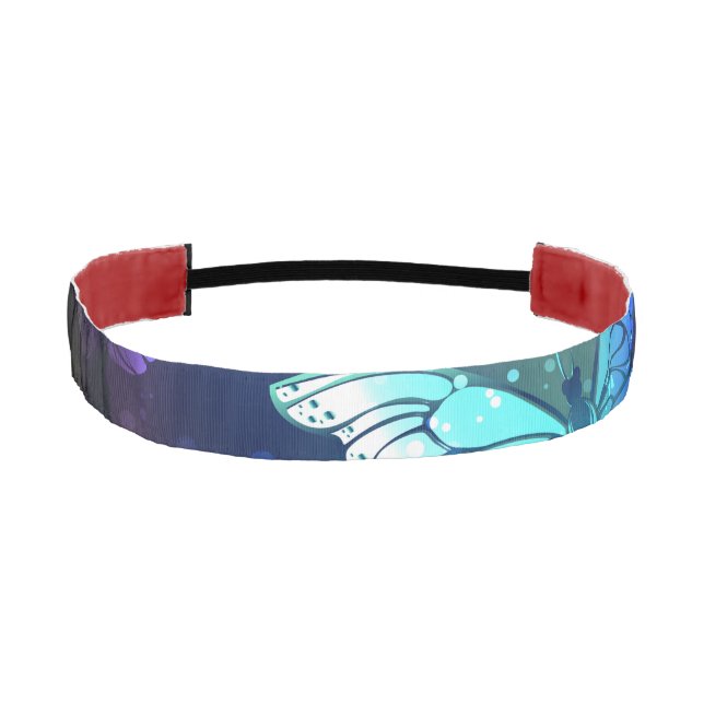 Fluttering Night Butterfly Athletic Headband (Front)