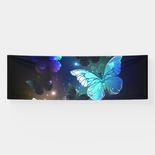 Fluttering Night Butterfly Banner