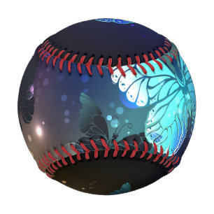 Fluttering Night Butterfly Baseball