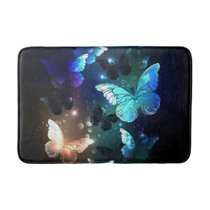 Fluttering Night Butterfly Bath Mat