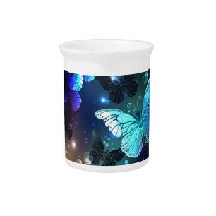 Fluttering Night Butterfly Beverage Pitcher
