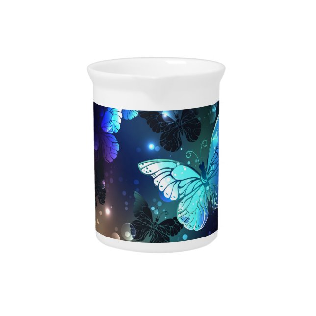 Fluttering Night Butterfly Beverage Pitcher (Front)