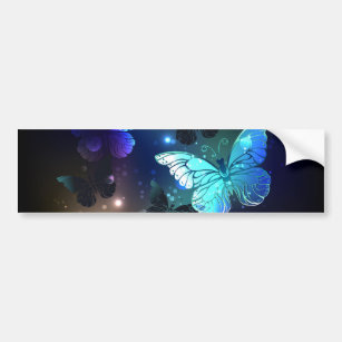 Fluttering Night Butterfly Bumper Sticker