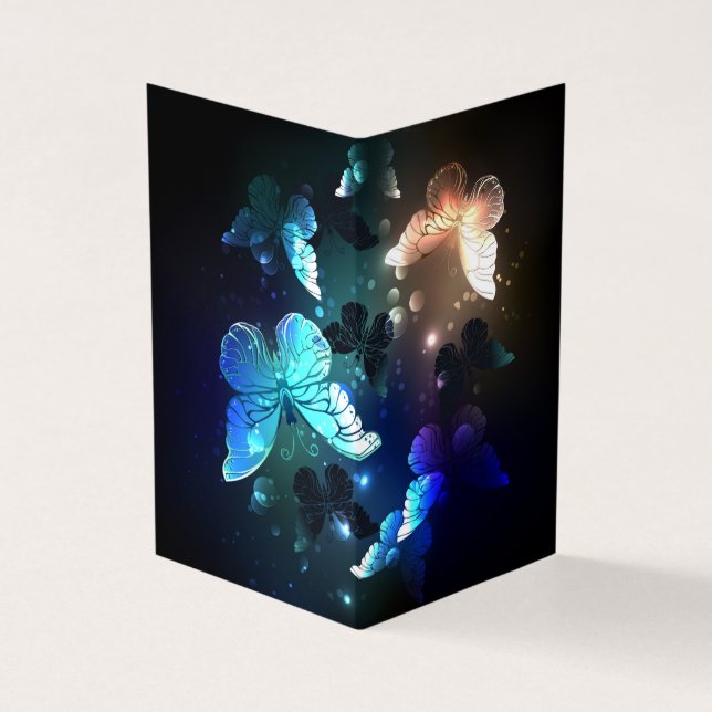 Fluttering Night Butterfly Business Card (Outside)