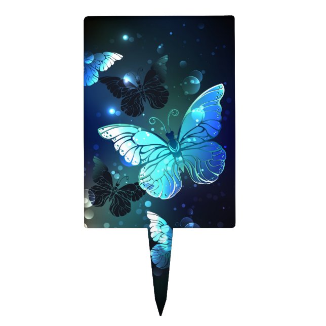 Fluttering Night Butterfly Cake Topper (Front)