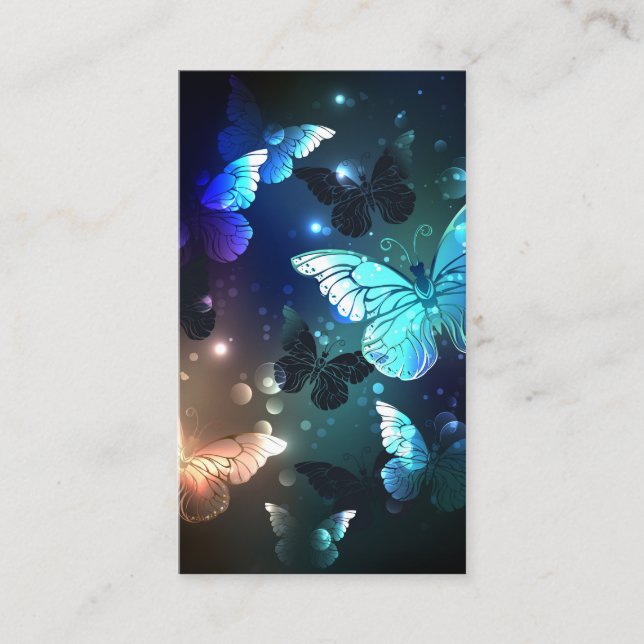 Fluttering Night Butterfly Calling Card (Front)