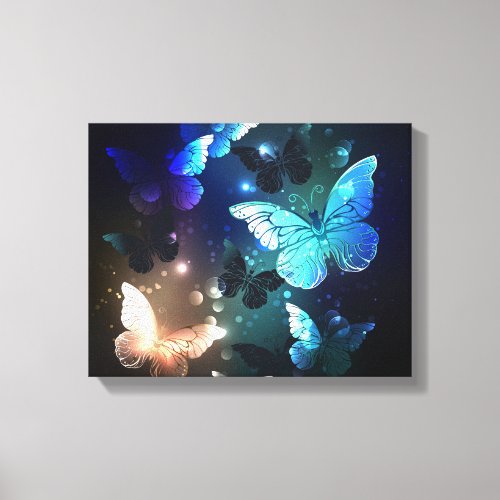 Fluttering Night Butterfly Canvas Print