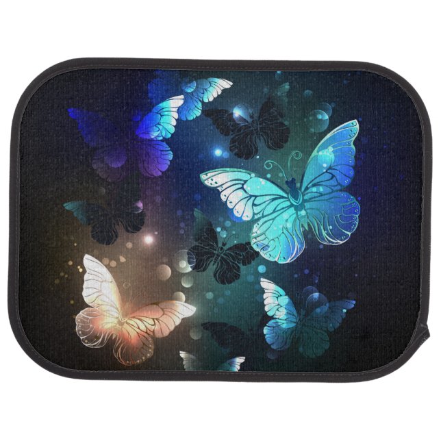 Fluttering Night Butterfly Car Floor Mat (Rear)