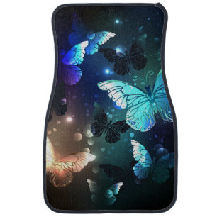 Fluttering Night Butterfly Car Floor Mat