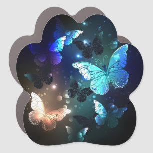 Fluttering Night Butterfly Car Magnet