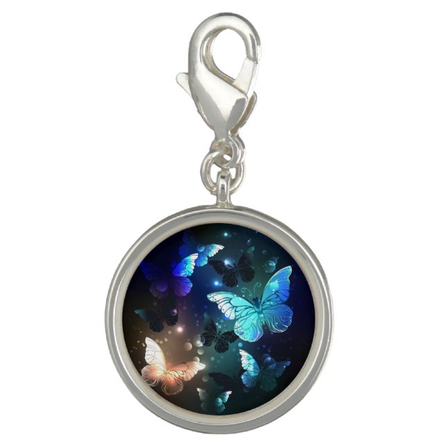Fluttering Night Butterfly Charm (Front)