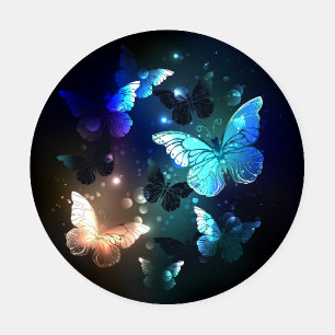 Fluttering Night Butterfly Coaster Set