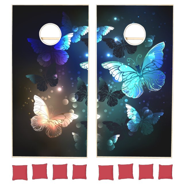 Fluttering Night Butterfly Cornhole Set (Set)