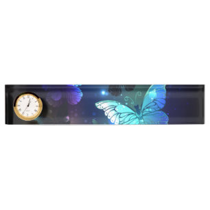 Fluttering Night Butterfly Desk Name Plate