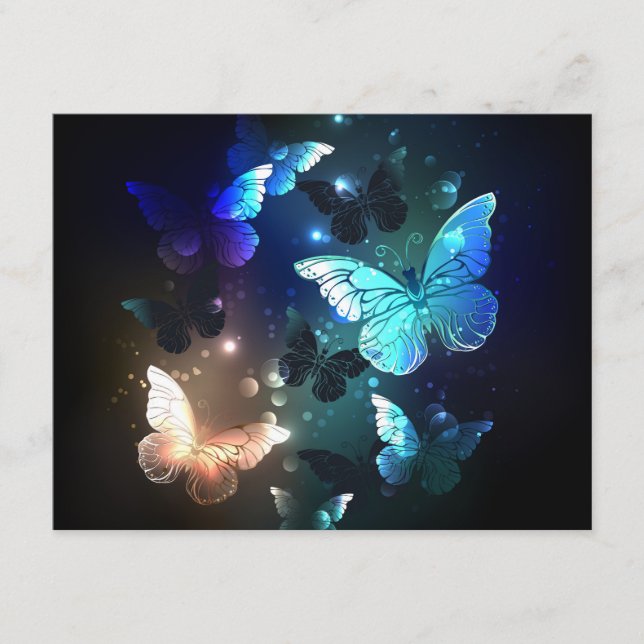 Fluttering Night Butterfly Enclosure Card (Front)