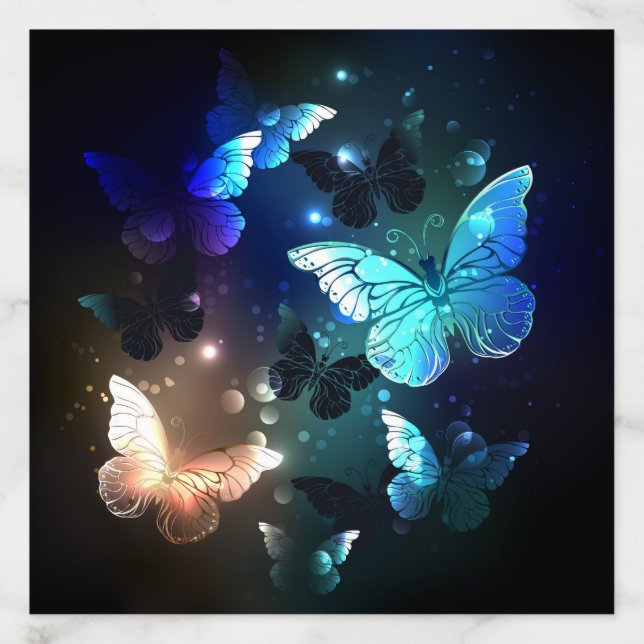 Fluttering Night Butterfly Envelope Liner (Design)