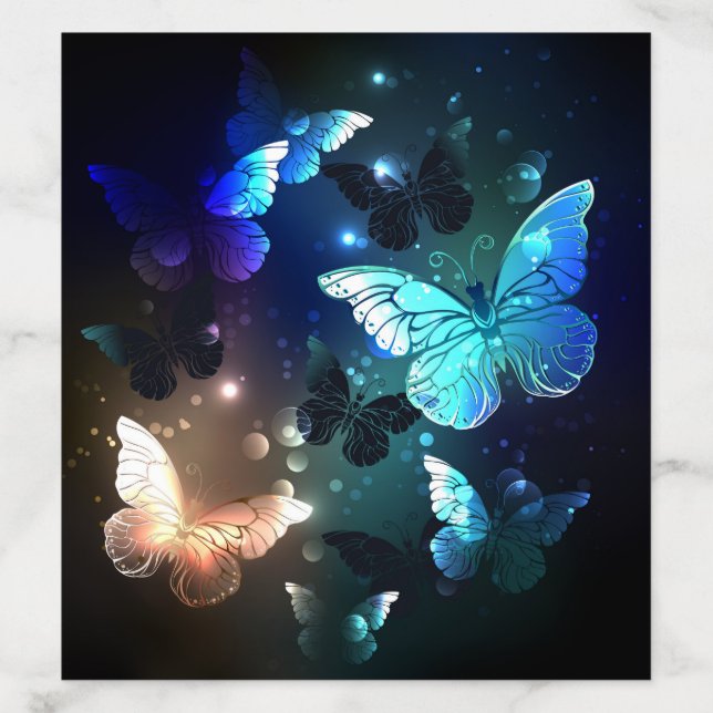 Fluttering Night Butterfly Envelope Liner (Design)