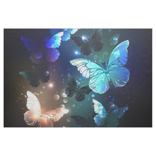 Fluttering Night Butterfly Fabric