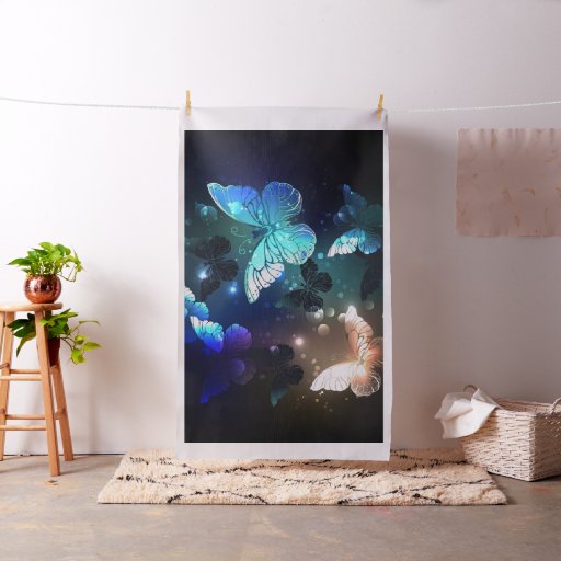 Fluttering Night Butterfly Fabric