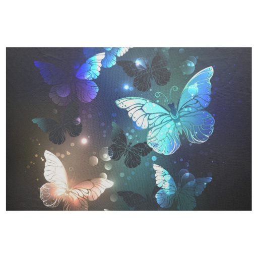 Fluttering Night Butterfly Fabric