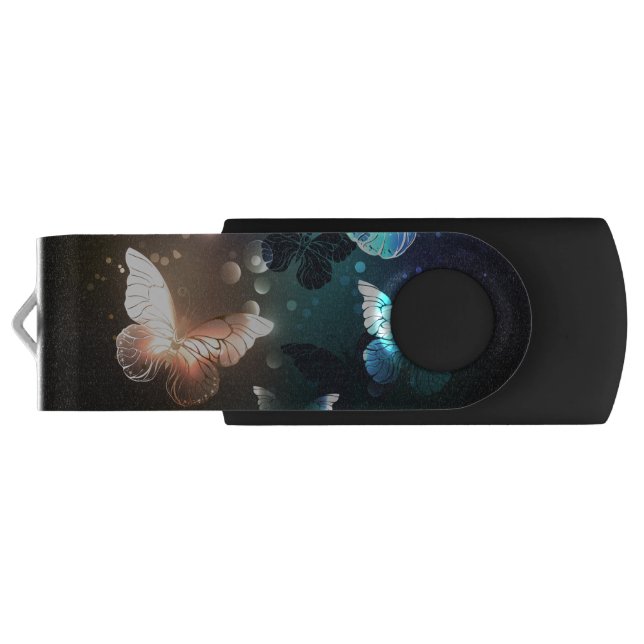 Fluttering Night Butterfly Flash Drive (Back)