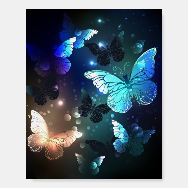 Fluttering Night Butterfly Foam Board (Front)