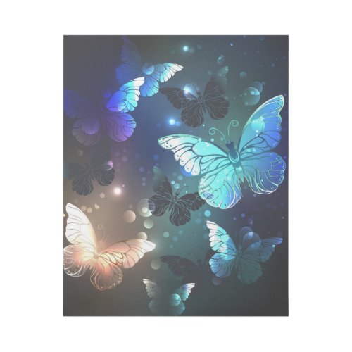 Fluttering Night Butterfly Gallery Wrap