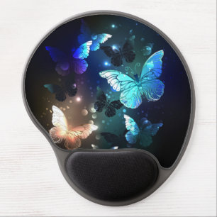 Fluttering Night Butterfly Gel Mouse Pad