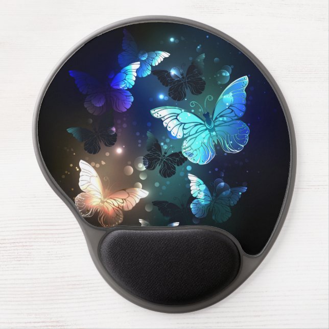 Fluttering Night Butterfly Gel Mouse Pad (Front)