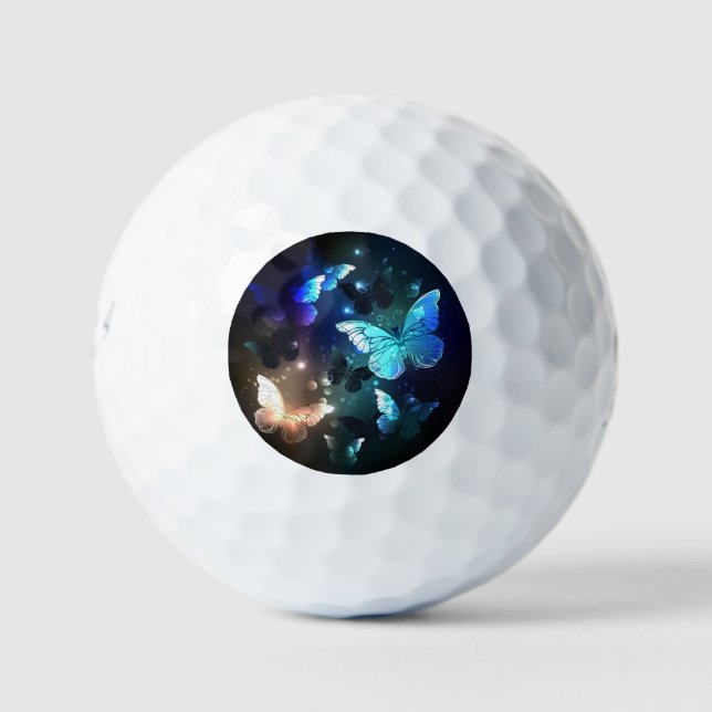 Fluttering Night Butterfly Golf Balls (Front)