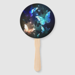 Fluttering Night Butterfly Hand Fan