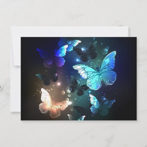Fluttering Night Butterfly Invitation