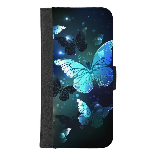 Fluttering Night Butterfly iPhone Wallet Case (Front)