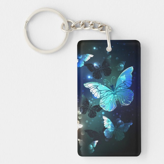 Fluttering Night Butterfly Keychain (Front)
