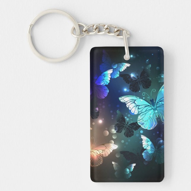 Fluttering Night Butterfly Keychain (Front)
