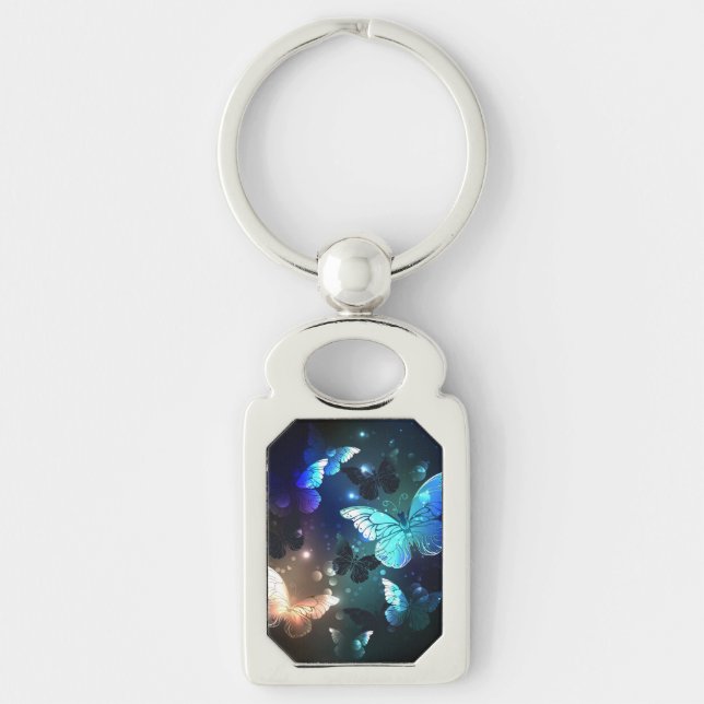 Fluttering Night Butterfly Keychain (Front)