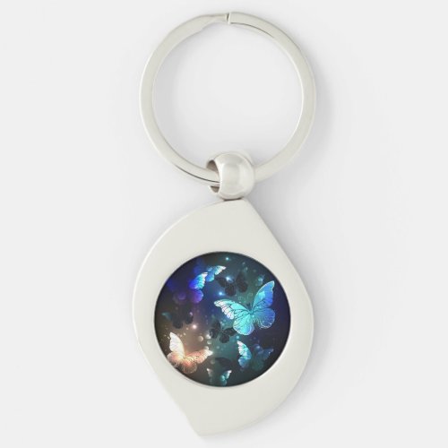 Fluttering Night Butterfly Keychain