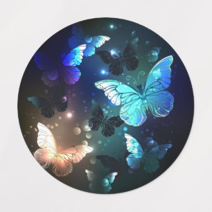 Fluttering Night Butterfly Kids' Labels