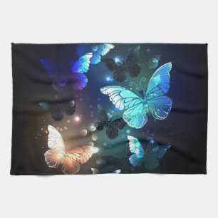 Fluttering Night Butterfly Kitchen Towel