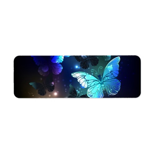 Fluttering Night Butterfly Label