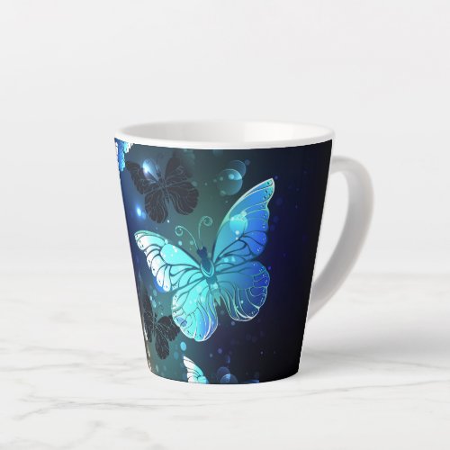 Fluttering Night Butterfly Latte Mug