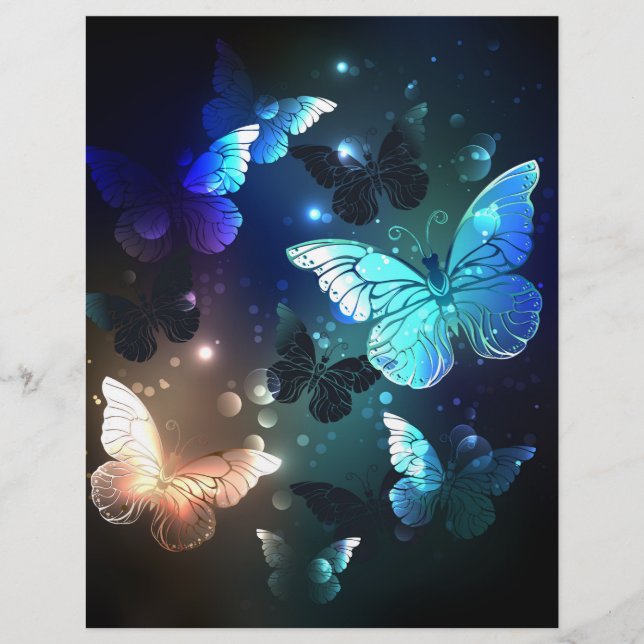 Fluttering Night Butterfly Letterhead (Front)