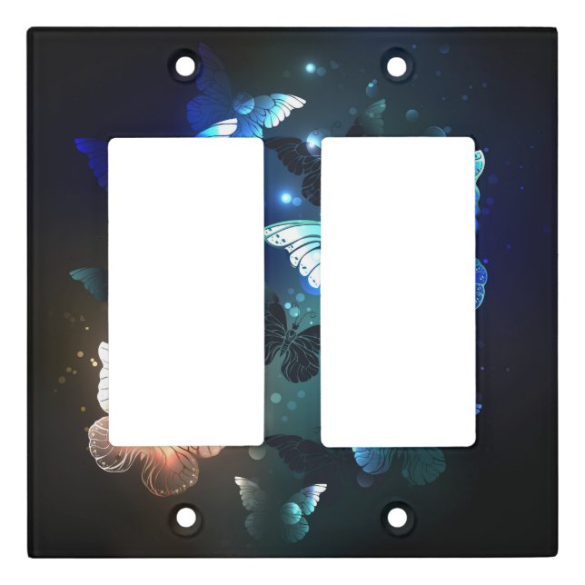 Fluttering Night Butterfly Light Switch Cover (Front)