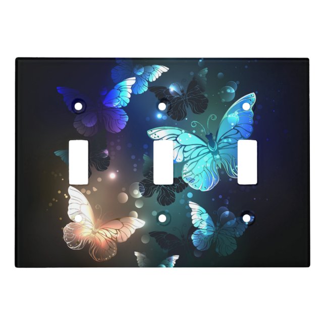 Fluttering Night Butterfly Light Switch Cover (Front)