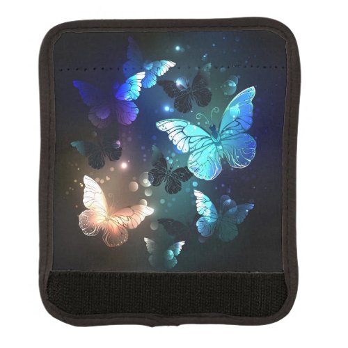 Fluttering Night Butterfly Luggage Handle Wrap