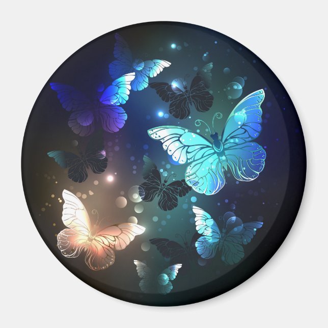 Fluttering Night Butterfly Magnet (Front)