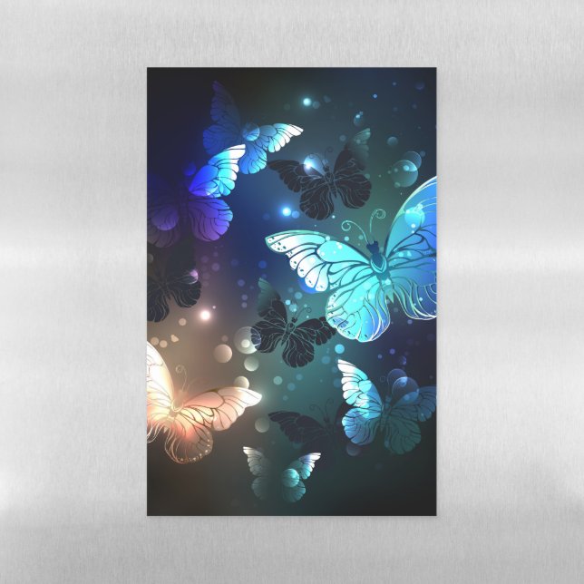 Fluttering Night Butterfly Magnetic Dry Erase Sheet (Vertical)